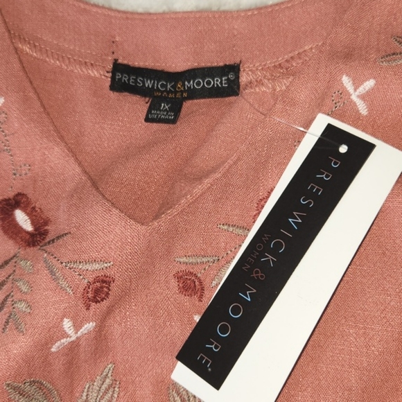 PRESWICK & MOORE 3/4 SLEEVES PEASANT DRESS SIZE IX  NEW WITH TAGS - Picture 3 of 10